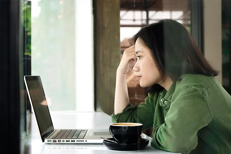 youth using computer